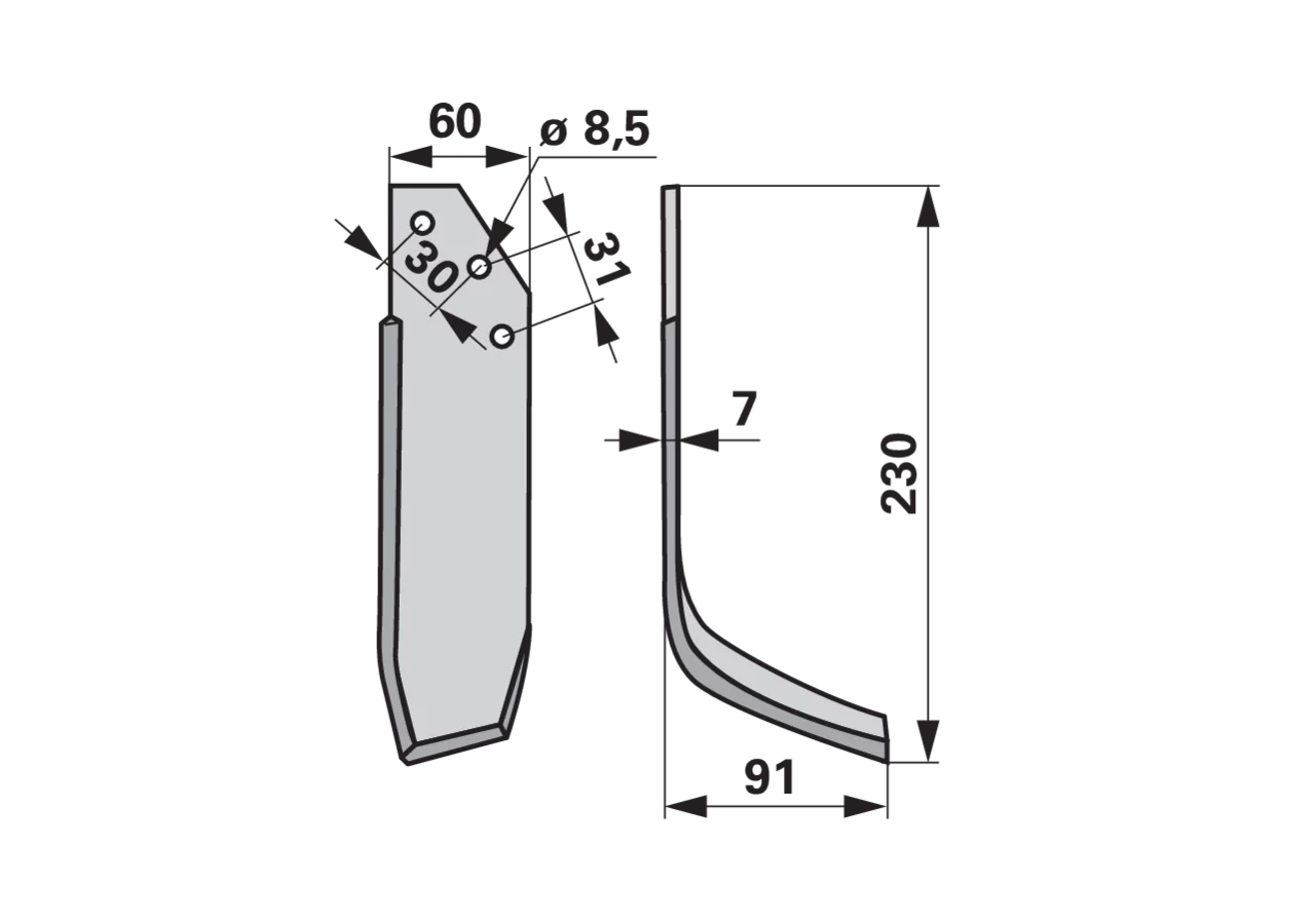 Winkelmesser rechts anstelle von Kuhn 596031 GartenShop24 - Hochwertige Gartengeräte