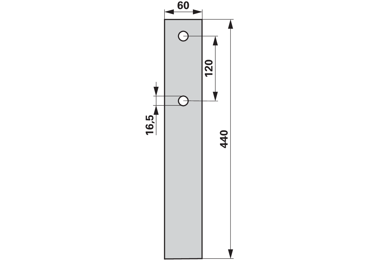 Fräshaken L = 440 GartenShop24