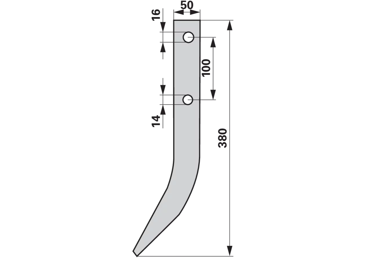 Fräshaken L = 380 GartenShop24