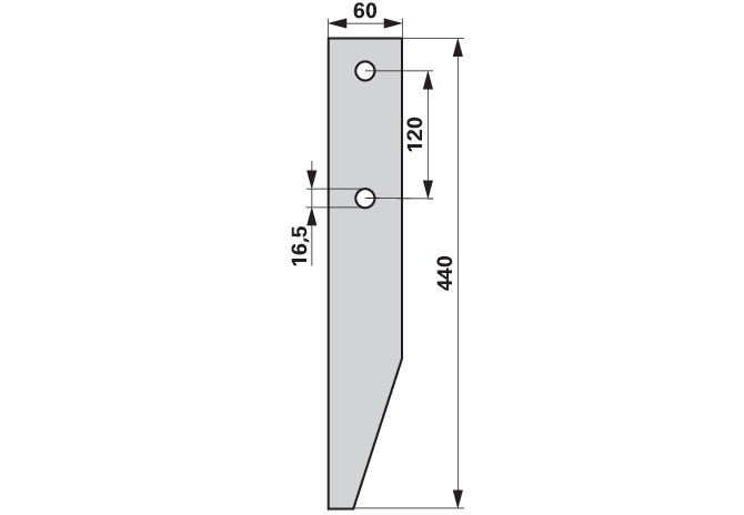 Fräshaken L = 440 GartenShop24