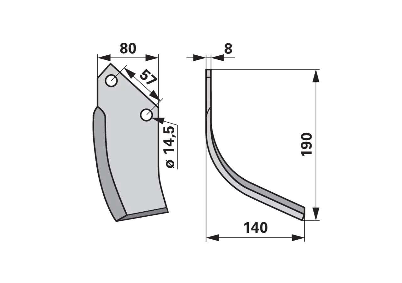 Bogenmesser rechts anstelle von Alpego 01590 GartenShop24 - Hochwertige Gartengeräte