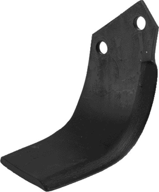 Bogenmesser links Alpego 01591 – Detailansicht Lochabstand 57 mm, Ø 14,5 mm