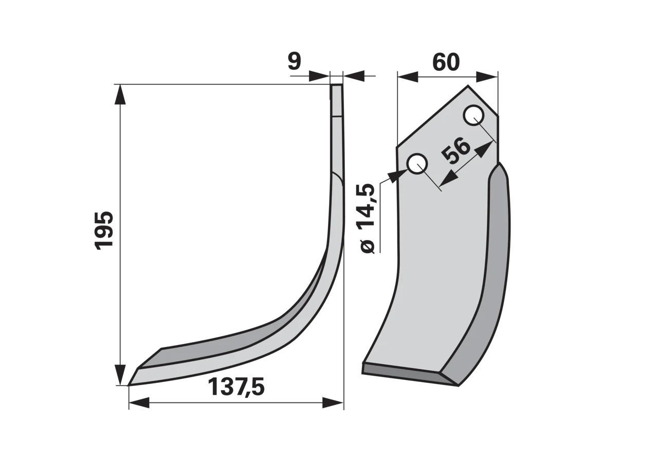 Bogenmesser links – passend für Alpego MK0A00302 GartenShop24