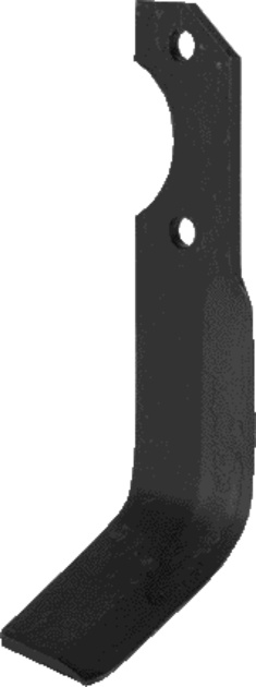 Bogenmesser links 190 mm – Detailansicht Lochabstand 55 mm und Lochdurchmesser 9 mm