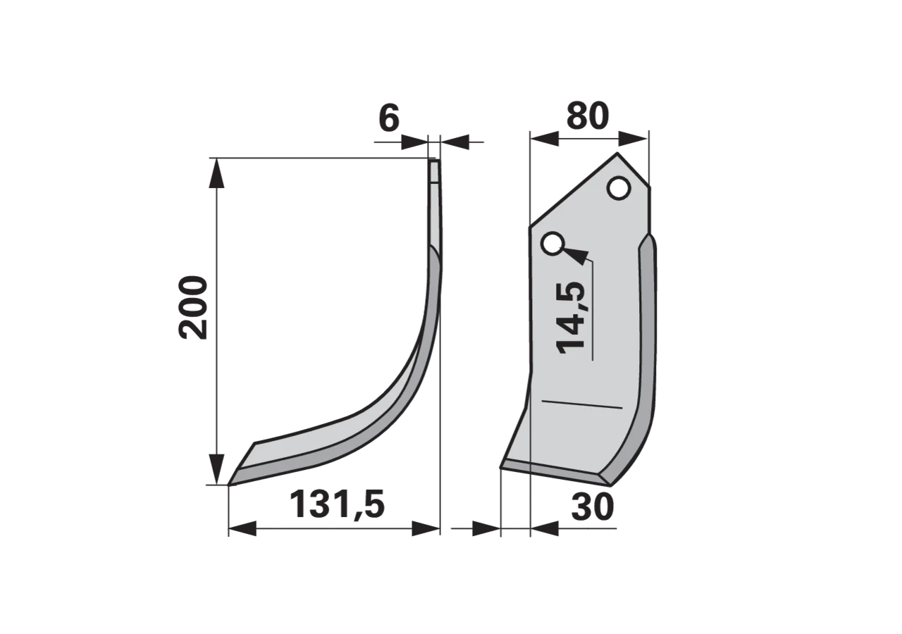 Bogenmesser links anstelle von Celli 322519 GartenShop24 - Hochwertige Gartengeräte