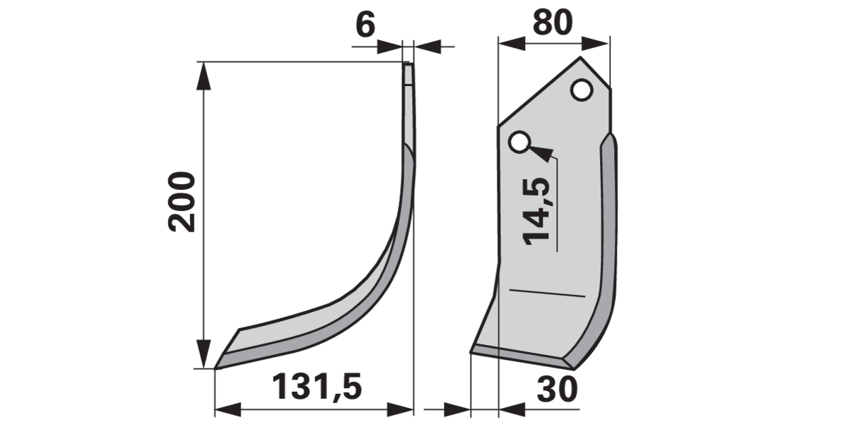 Bogenmesser links anstelle von Celli 322519 GartenShop24 - Hochwertige Gartengeräte