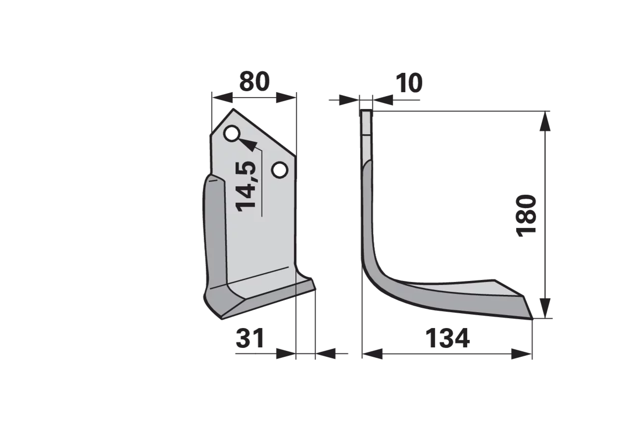 Winkelmesser rechts anstelle von Celli 722547 GartenShop24 - Hochwertige Gartengeräte