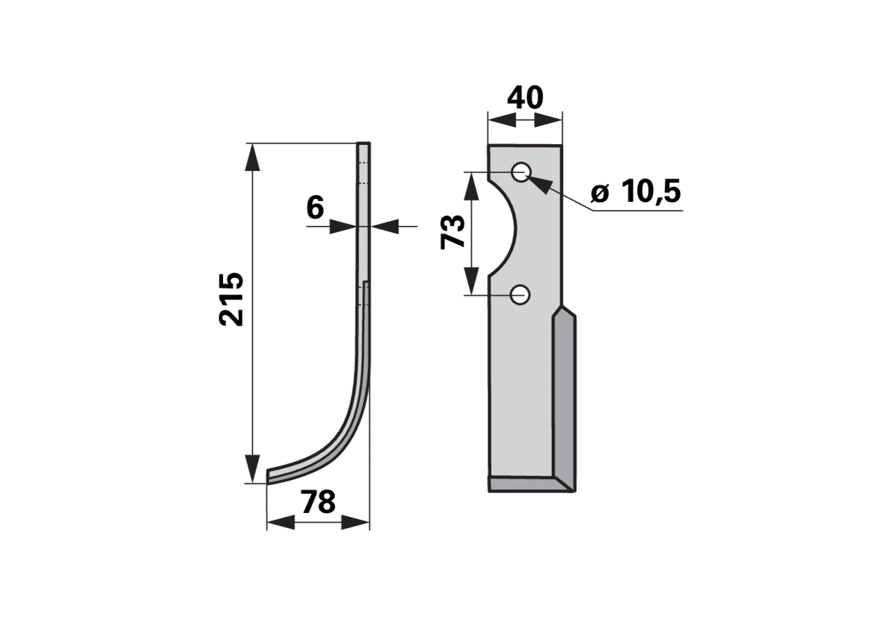Bogenmesser links – passend für Eurosystem 220015206 GartenShop24
