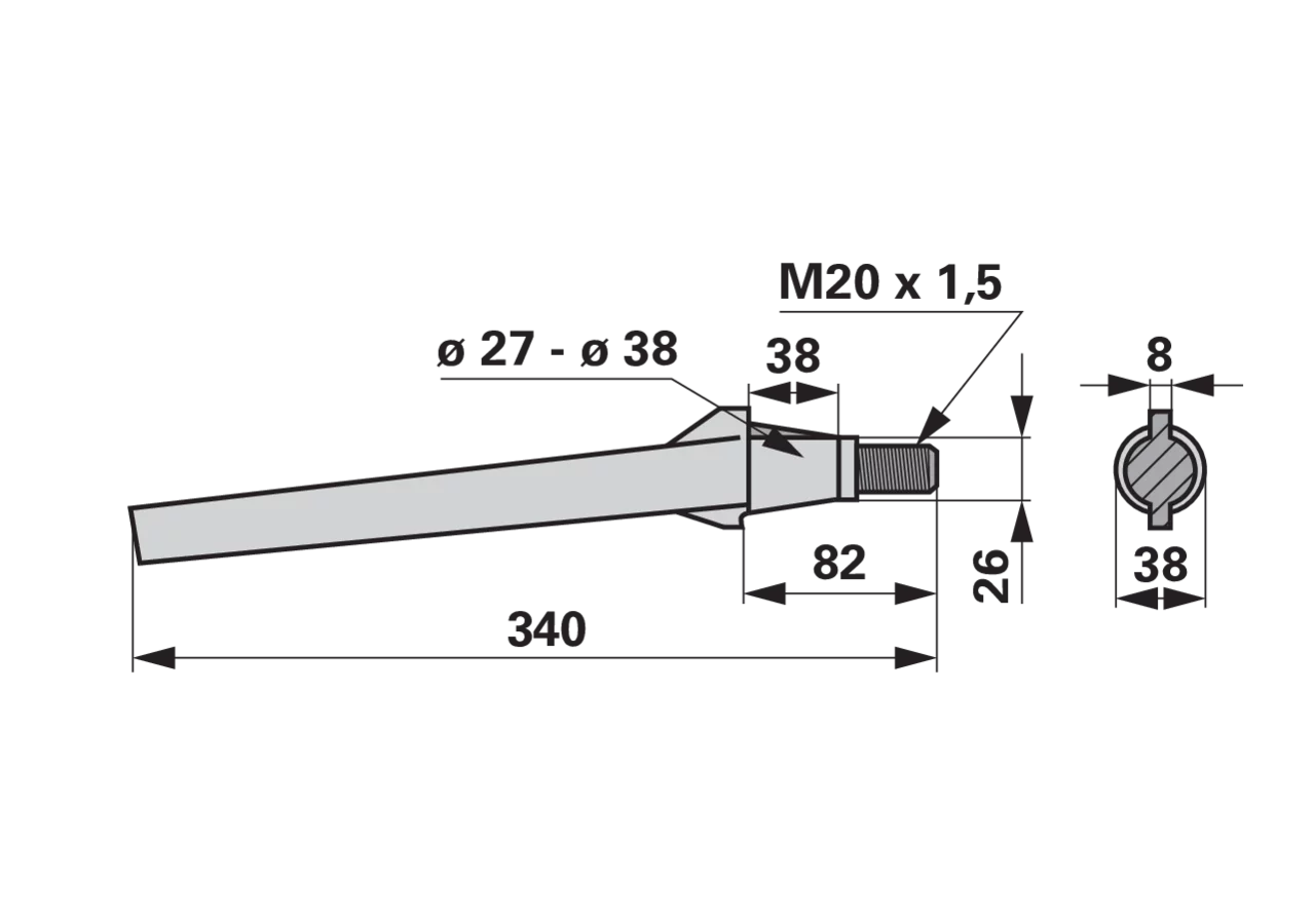 Kreiseleggenzinke gerade – passend für Forigo RLM23001 GartenShop24