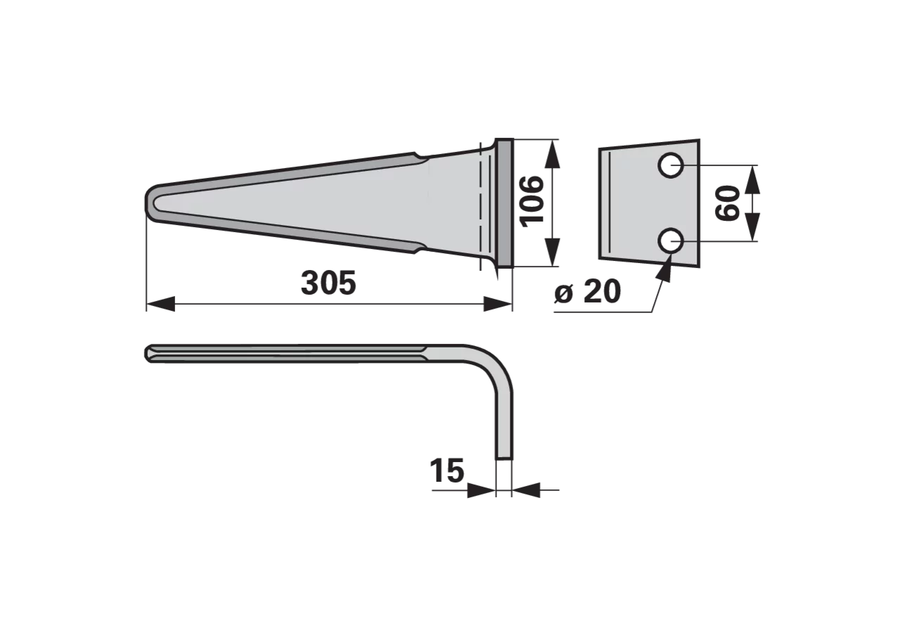Kreiseleggenzinke gerade anstelle von Feraboli 7A48011 GartenShop24 - Hochwertige Gartengeräte