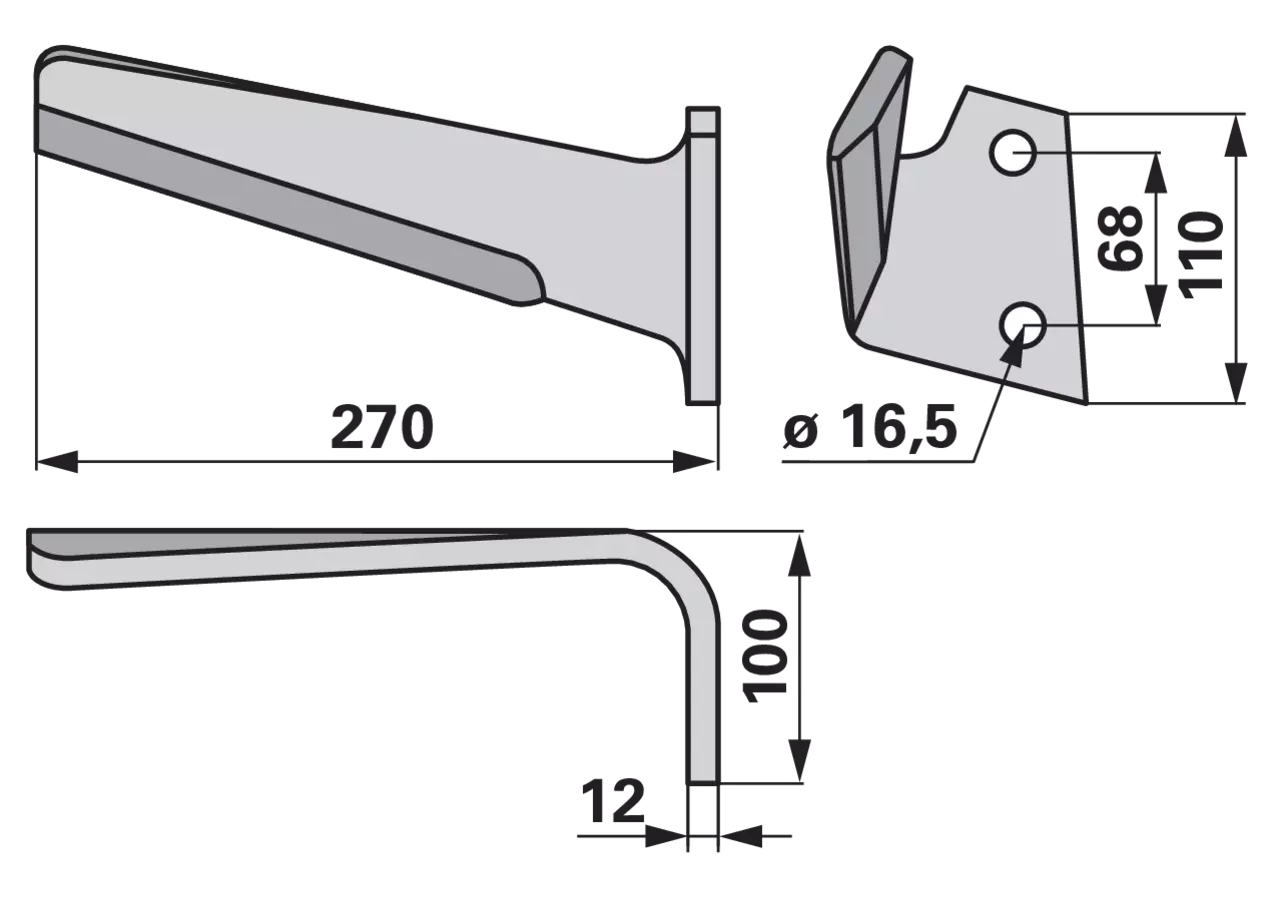 Kreiseleggenzinke rechts – anstelle von Kuhn 525.494.00 GartenShop24 - Hochwertige Gartengeräte