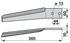 Kreiseleggenzinke rechts 60 x 10 x 365 mm passend für Maschio GartenShop24 - Hochwertige Gartengeräte