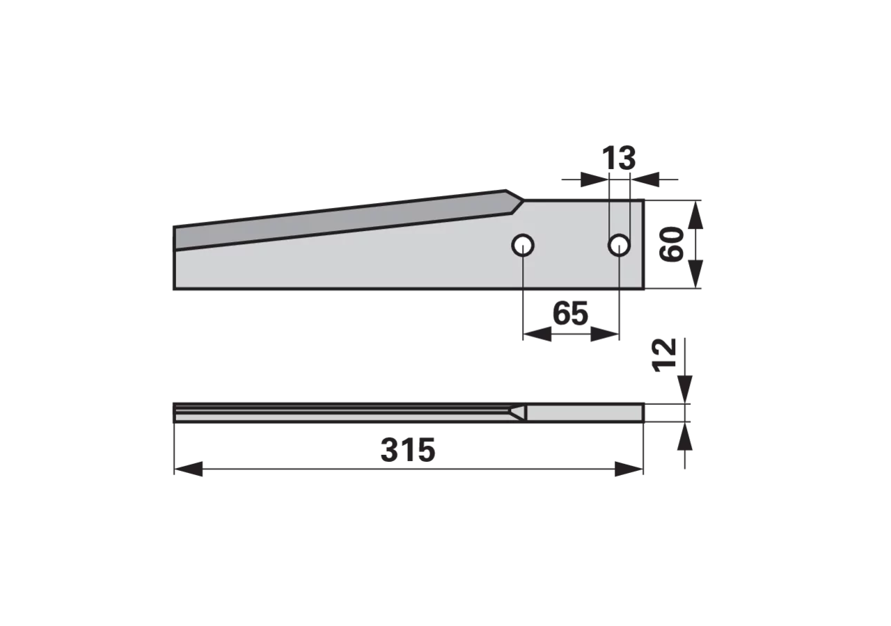 Kreiseleggenzinke gerade 60 x 12 x 315 mm – Ersatz für Perugini GartenShop24 - Hochwertige Gartengeräte