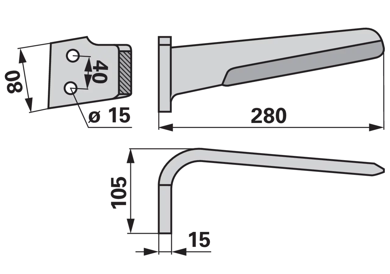 Kreiseleggenzinke links anstelle von Rabe 8409.12.02 GartenShop24 - Hochwertige Gartengeräte