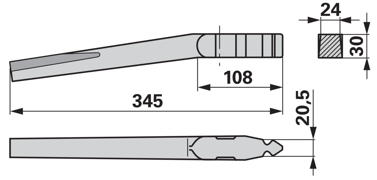 Kreiseleggenzinke gerade Pöttinger E000145 anstelle von Maletti 5012 GartenShop24 - Hochwertige Gartengeräte