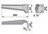 Kreiseleggenzinke rechts 80 x 10 x 260 mm, passend für Alpego GartenShop24 - Hochwertige Gartengeräte