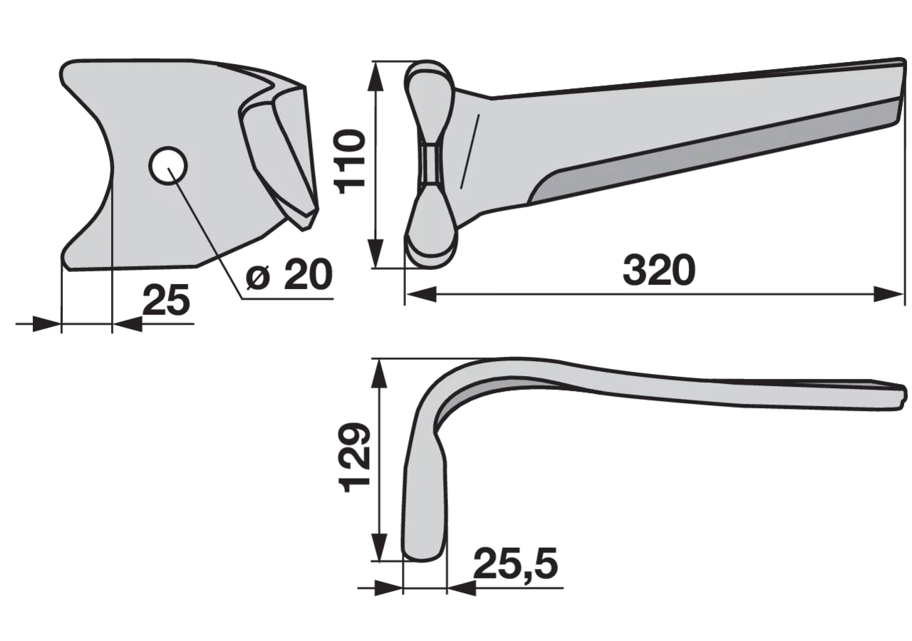 Kreiseleggenzinke links anstelle von Kuhn 525.965.10 GartenShop24 - Hochwertige Gartengeräte