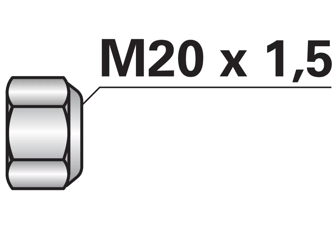 Mutter selbstsichernd konisch M20 x 1,5 mm Güte 8.8 GartenShop24 - Hochwertige Gartengeräte