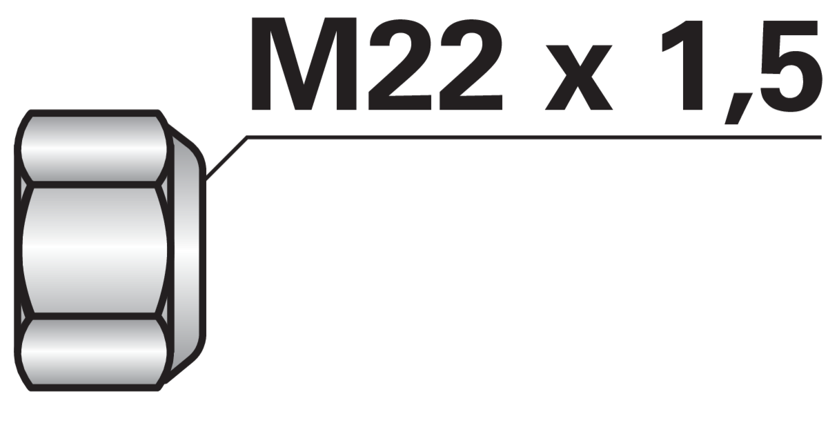Selbstsichernde Mutter M22 x 1,5 mm Güte 8.8 GartenShop24 - Hochwertige Gartengeräte