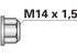 Mutter selbstsichernd M14 x 1,5 mm Güte 10.9 GartenShop24 - Hochwertige Gartengeräte