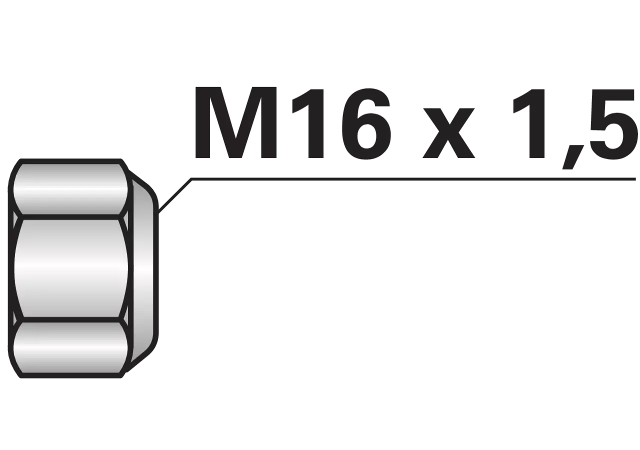 Mutter selbstsichernd M16 x 1,5 mm Güte 8 GartenShop24 - Hochwertige Gartengeräte
