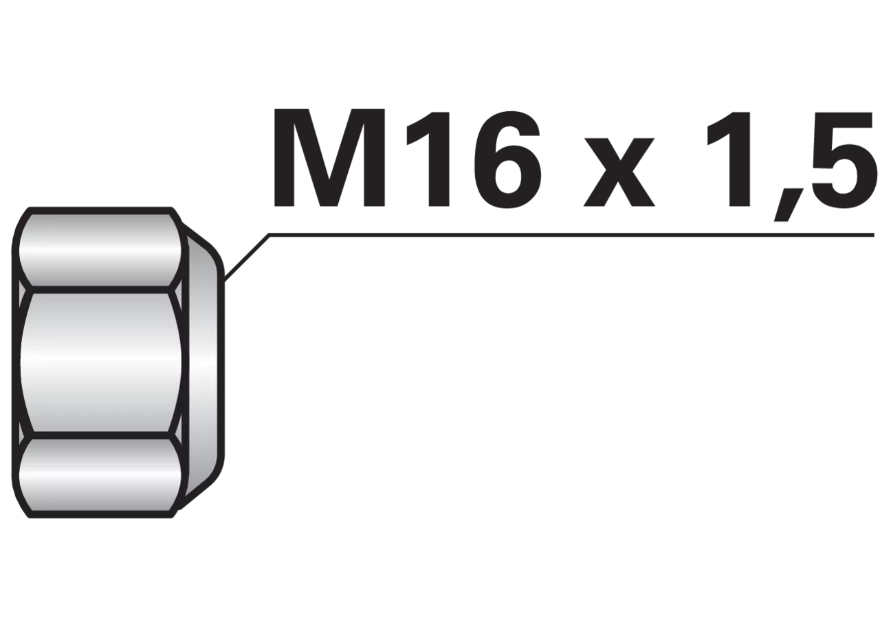 Selbstsichernde Mutter M16 x 1,5 mm Güte 10 GartenShop24 - Hochwertige Gartengeräte
