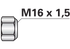 Selbstsichernde Mutter M16 x 1,5 mm Güte 10 GartenShop24 - Hochwertige Gartengeräte