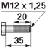 Sechskantschraube M12 x 1,25 x 35 mm Güte 12.9 GartenShop24 - Hochwertige Gartengeräte