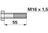 Sechskantschraube M16 x 1,5 x 55 mm Güte 12.9 GartenShop24 - Hochwertige Gartengeräte
