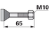 Hammerkopfschraube M10 x 65 mm Güte 8.8 GartenShop24 - Hochwertige Gartengeräte