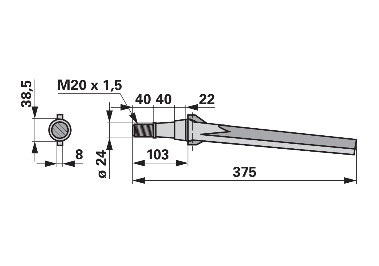Kreiseleggenzinke links anstelle von Lely 1.1632.2241.0 GartenShop24 - Hochwertige Gartengeräte