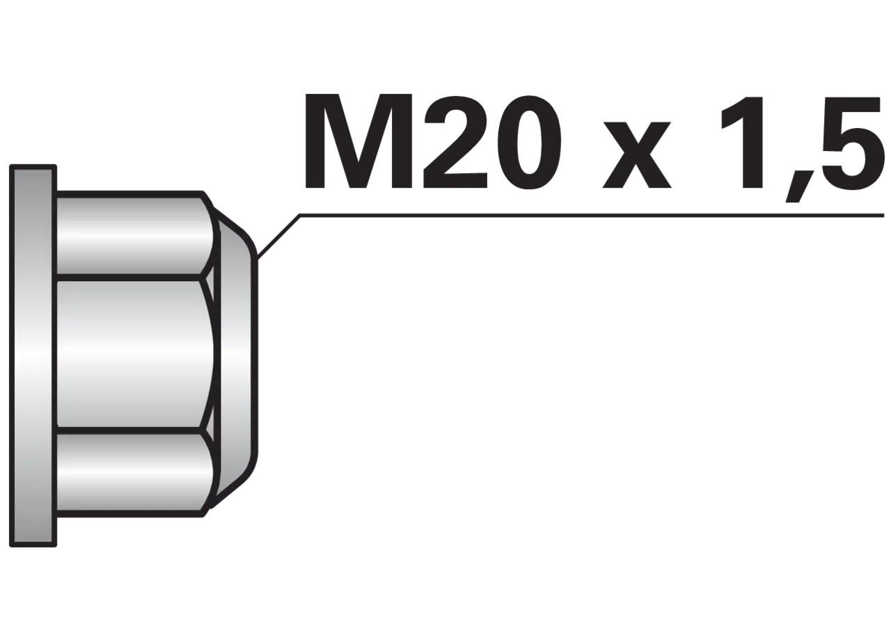 Bundmutter selbstsichernd M20 x 1,5 GartenShop24 - Hochwertige Gartengeräte