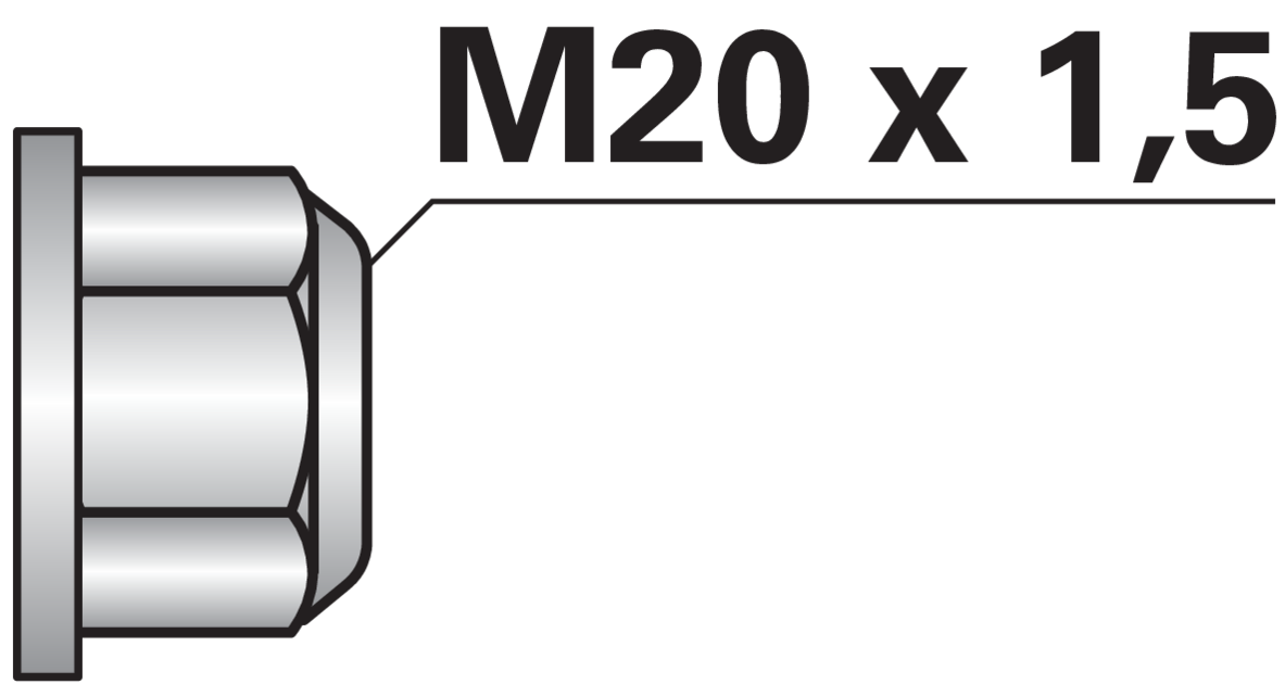 Bundmutter selbstsichernd M20 x 1,5 GartenShop24 - Hochwertige Gartengeräte