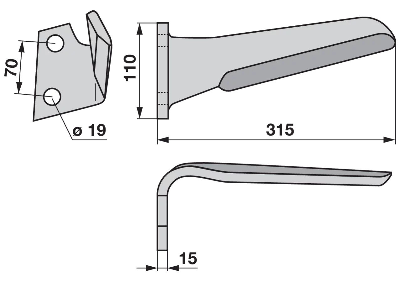 Kreiseleggenzinke links anstelle von Maschio 61100230 GartenShop24 - Hochwertige Gartengeräte