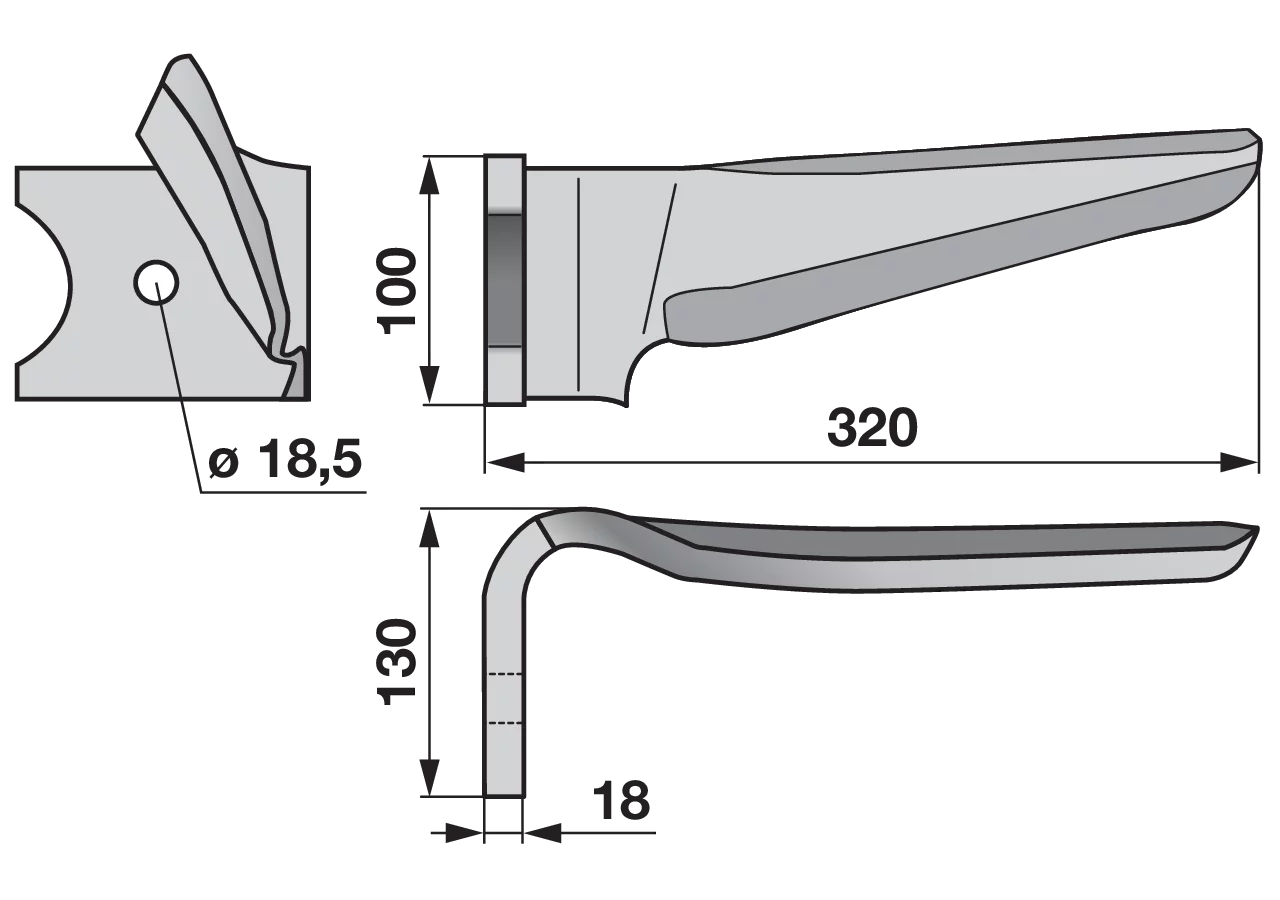 Kreiseleggenzinke links anstelle von Kverneland 44010151 GartenShop24 - Hochwertige Gartengeräte