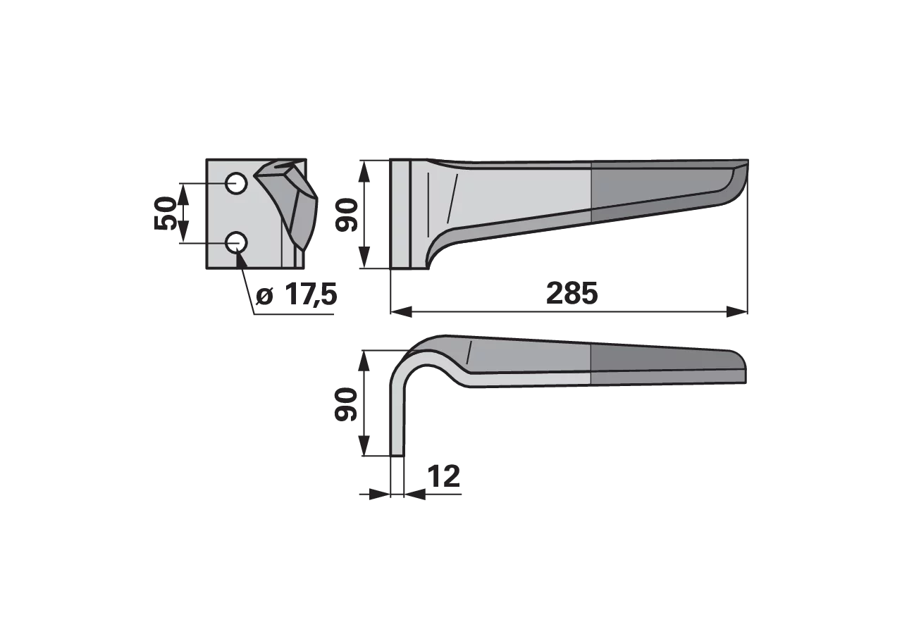 Kreiseleggenzinke links beschichtet anstelle von Maschio 38100227 GartenShop24 - Hochwertige Gartengeräte