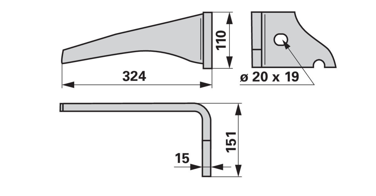 iQparts Kreiselgrubberzinke rechts KZ200001 iQparts