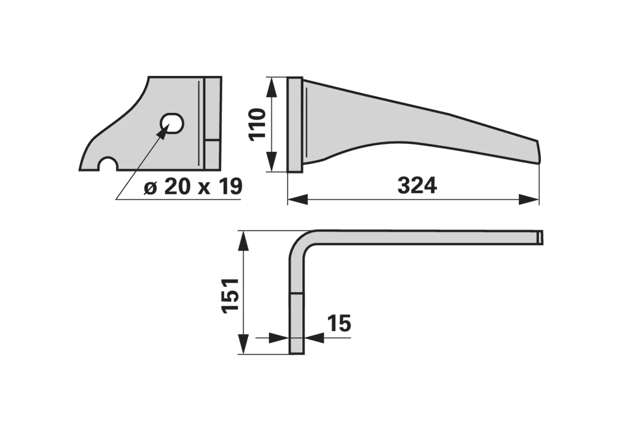 iQparts Kreiselgrubberzinke links KZ200002 iQparts
