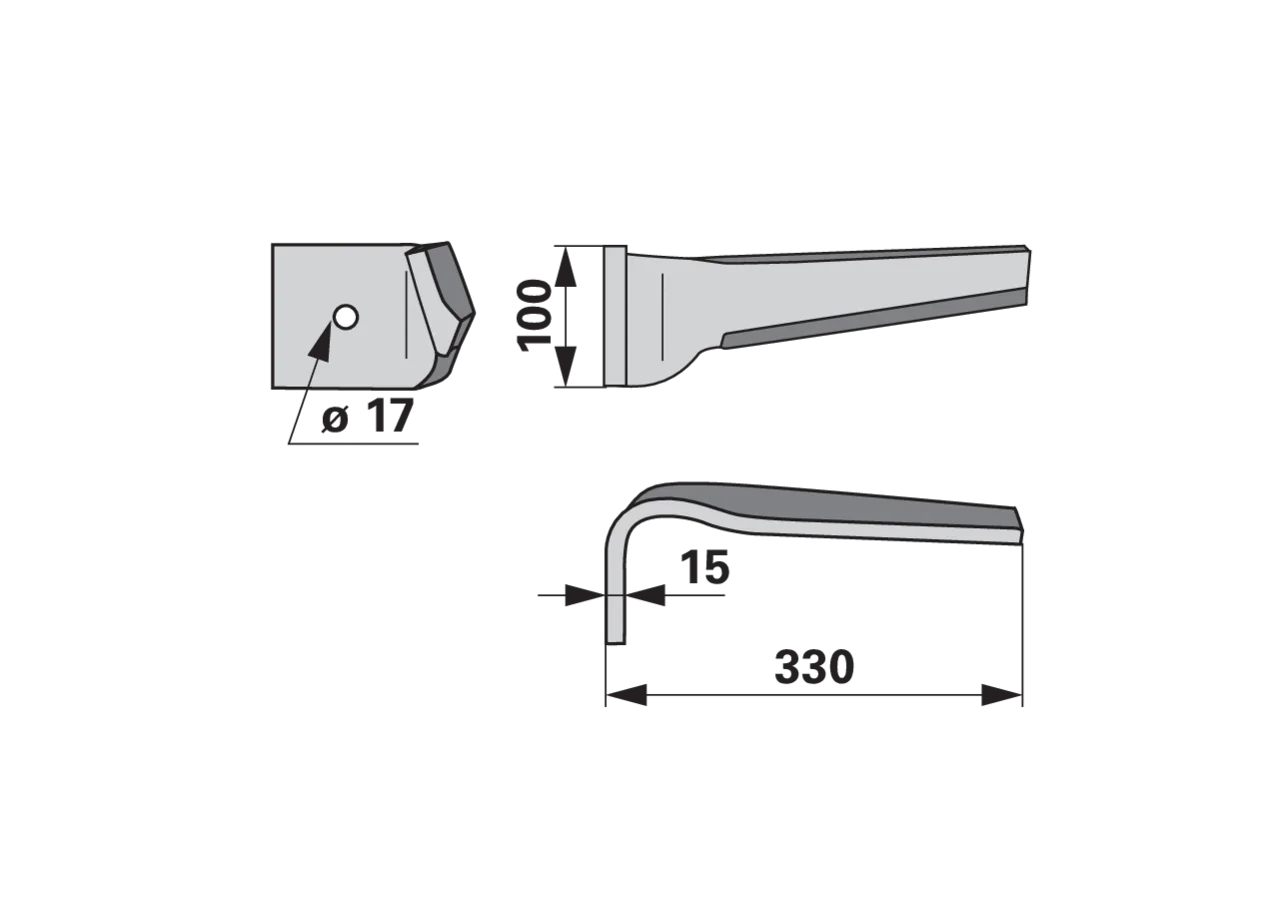 Kreiseleggenzinke links anstelle von Bednar KM450513 GartenShop24 - Hochwertige Gartengeräte