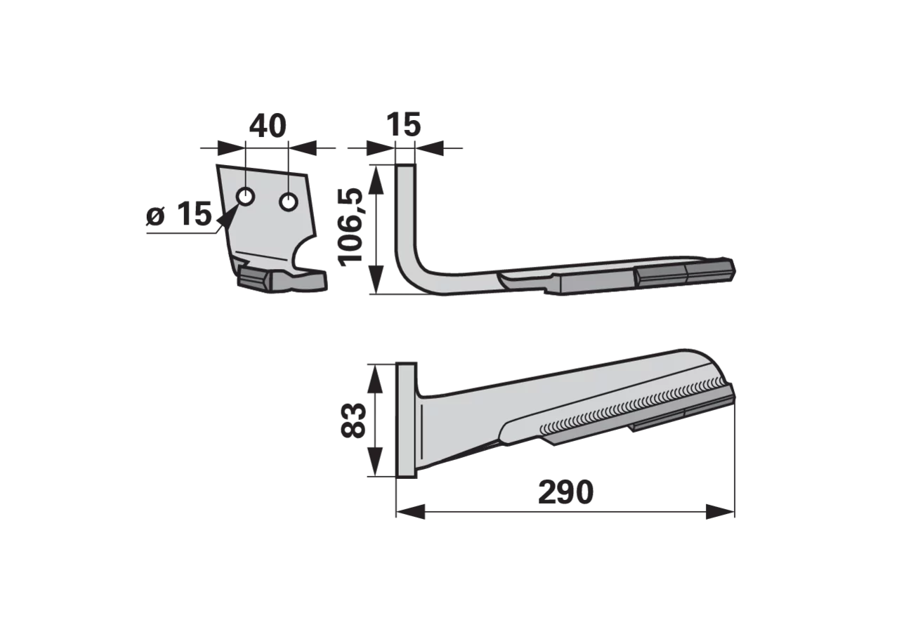 Kreiseleggenzinke links, Hartmetall HM passend für Rabe 8409.12.02 JPF