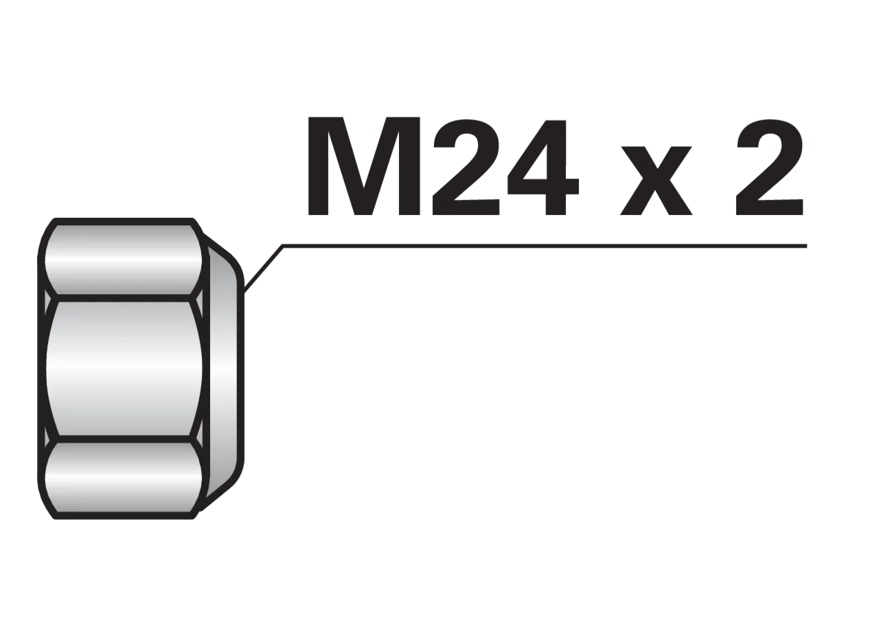 Konische selbstsichernde Mutter M24 x 2 Güte 8.8 GartenShop24 - Hochwertige Gartengeräte