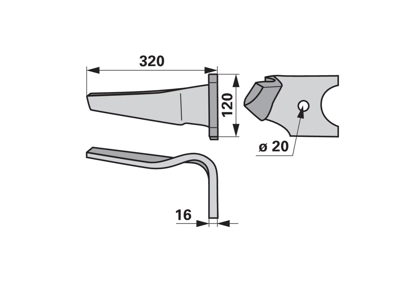 Kreiseleggenzinke rechts Fast-Fit 2 beschichtet anstelle von Kuhn K2502250 GartenShop24 - Hochwertige Gartengeräte