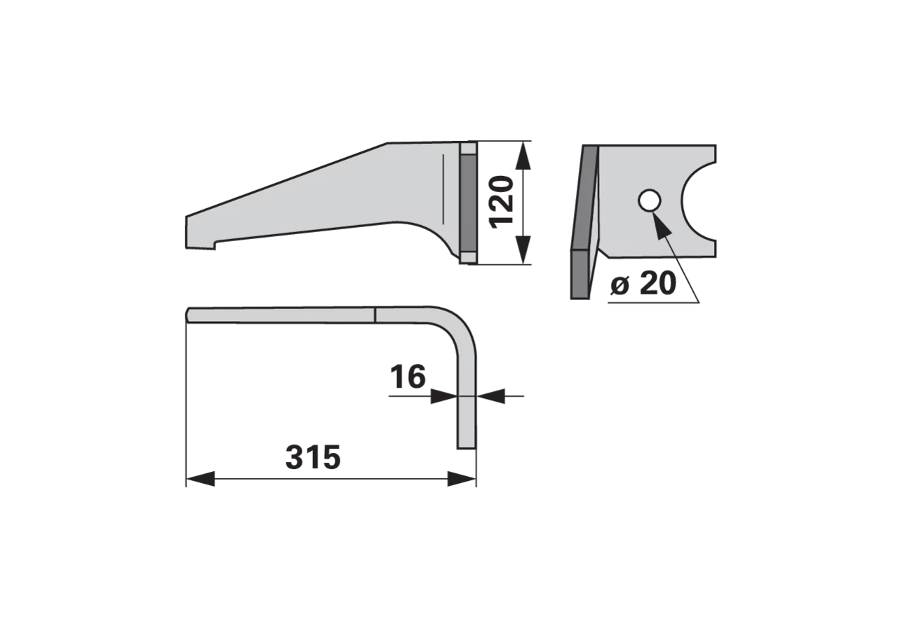 Kreiseleggenzinke rechts anstelle von Kuhn K2501120 GartenShop24 - Hochwertige Gartengeräte