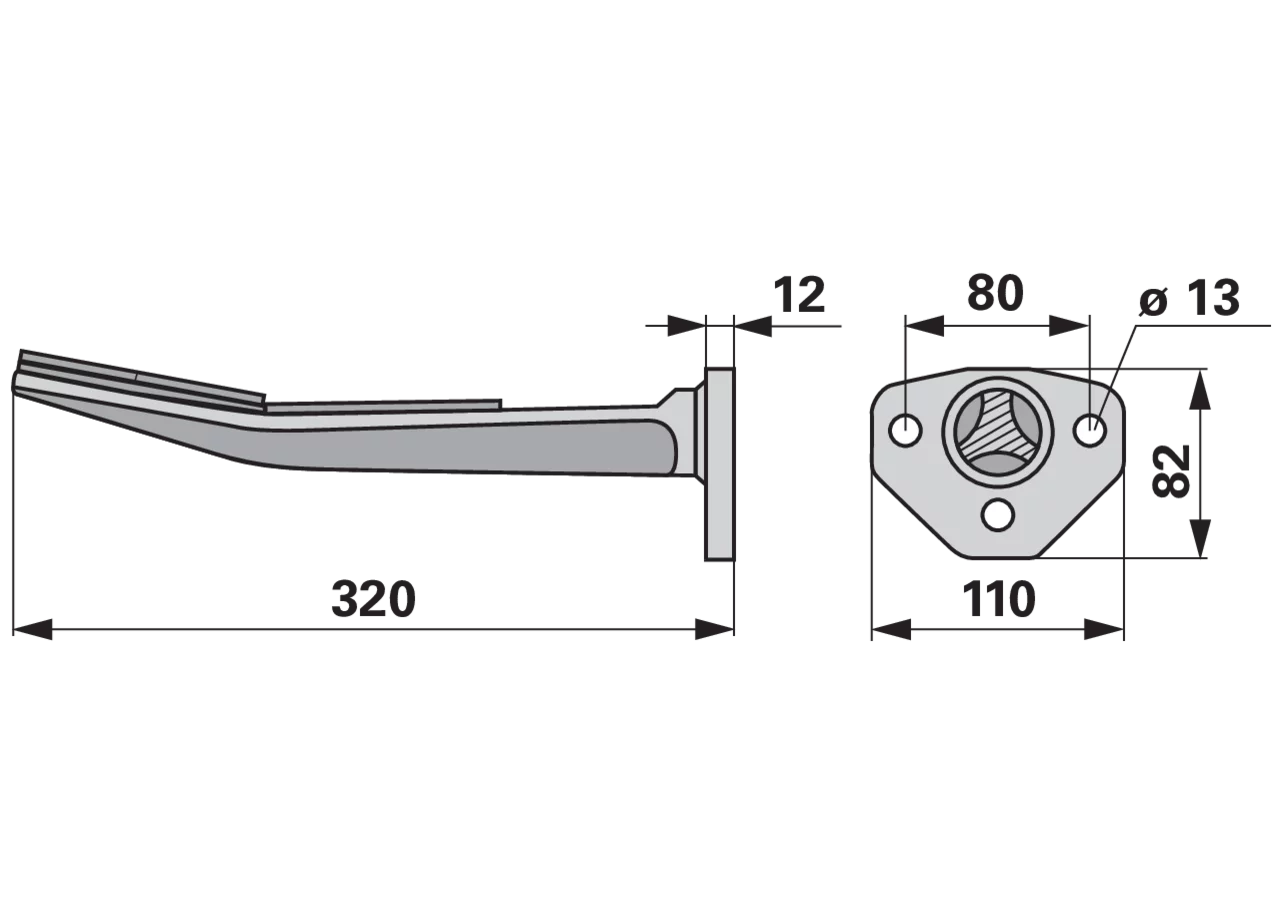 Rütteleggenzinke Hartmetall vorne – passend für Amazone 63021 GartenShop24