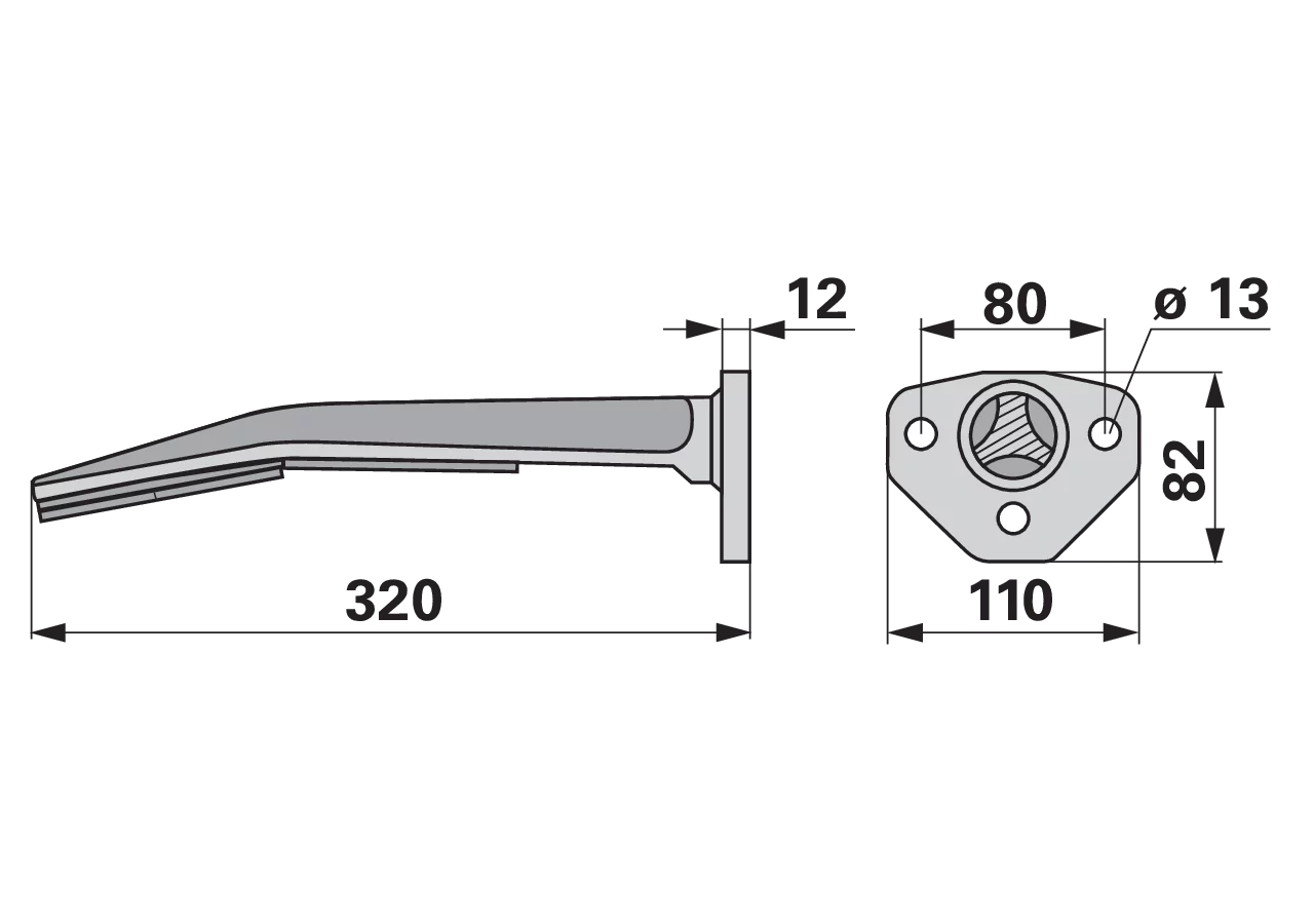 Rütteleggenzinke Hartmetall hinten – passend für Amazone 63031 GartenShop24
