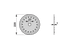 Säscheibe Gaspardo 22230051 Ø 220 mm mit 36 Bohrungen à 2,1 mm und Sechskant-ZB 27 mm