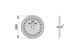 Säscheibe Raps Gaspardo 22230193 Ø 220 mm mit 72 Bohrungen und Sechskant 27 mm