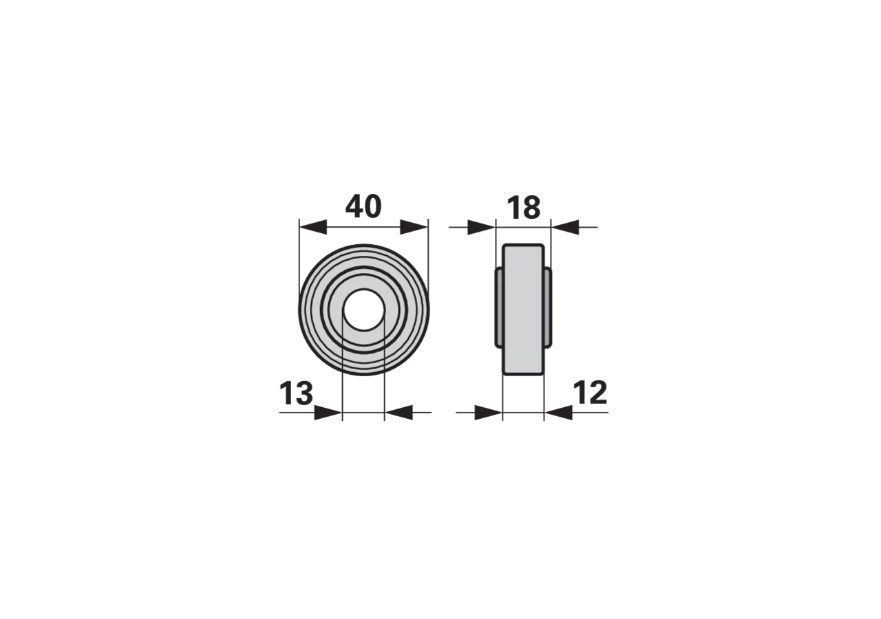 Wälzlager FKL Lemken 3199369 – Außendurchmesser 40 mm, Innendurchmesser 13 mm