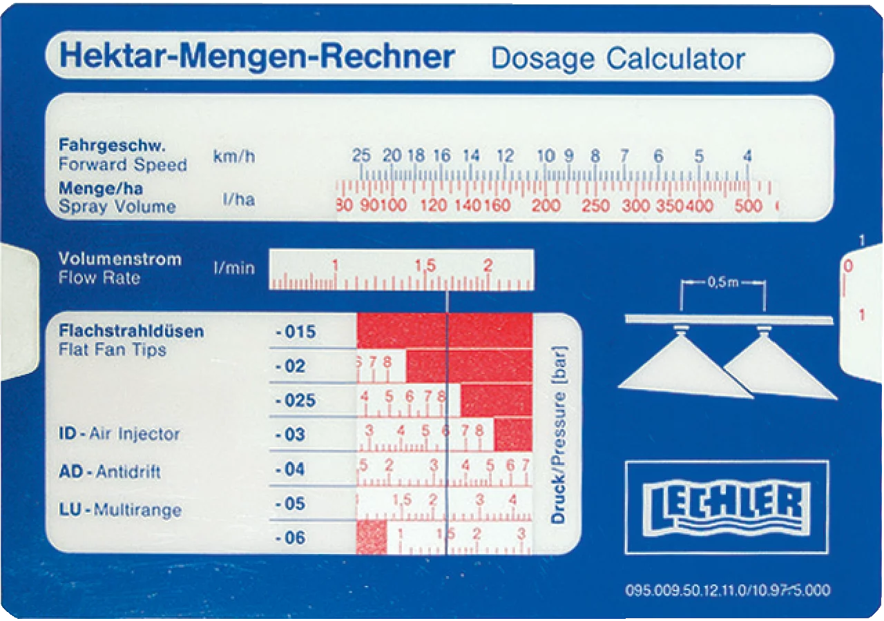 Hektarmengen-Rechner Lechler Lechler