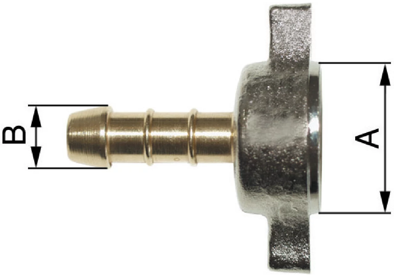 Schlauchnippel Messing, Innengewinde 1/2 Zoll Tülle 10 mm GartenShop24